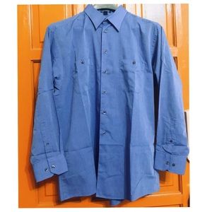 Stafford Blue L/S Shirt 16 1/2 34/35
